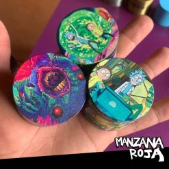 Moledor Aluminio Rick & Morty 50mm 4 piezas
